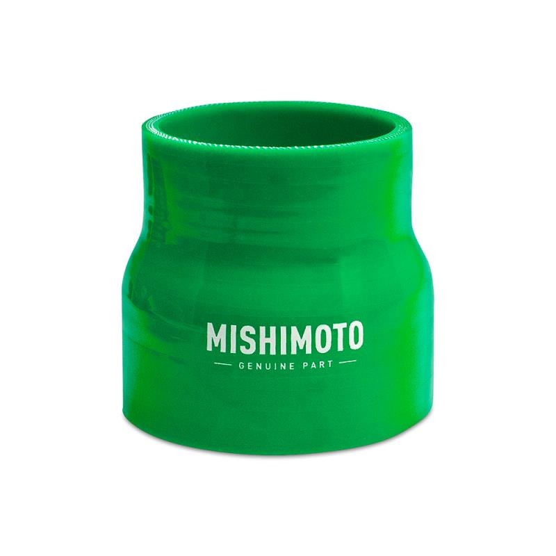 Mishimoto Air Intake Hose Coupler, 2-1/2 Inch Inlet Inner Diameter to 3 Inch Outlet Inner Diameter and 3 Inch Length, Green, Silicone – MMCP-2530GN