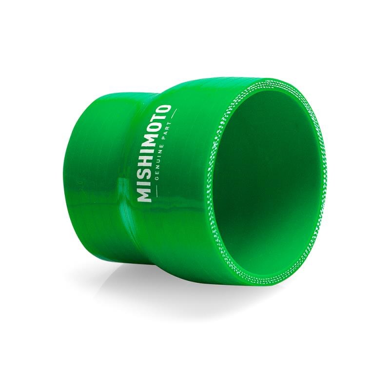 Mishimoto Air Intake Hose Coupler, 2-1/2 Inch Inlet Inner Diameter to 3 Inch Outlet Inner Diameter and 3 Inch Length, Green, Silicone – MMCP-2530GN