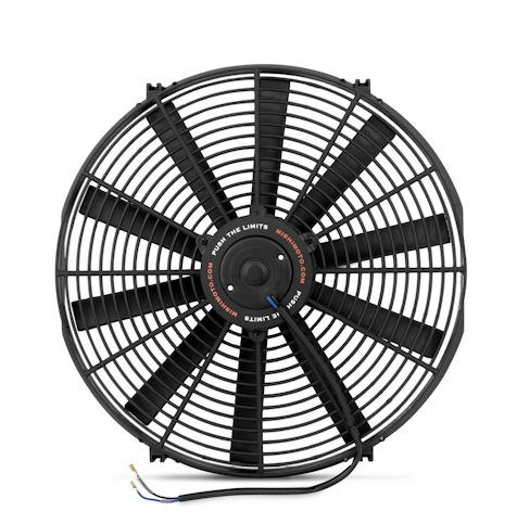 Mishimoto Cooling Fan, Slim Electric Fan, 1850 Cubic Feet Per Minute (cfm), 16 Inch Diameter Fan X 2.87 Inch Depth, 10 Blade – MMFAN-16