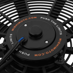 Mishimoto Cooling Fan, Slim Electric Fan, 1850 Cubic Feet Per Minute (cfm), 16 Inch Diameter Fan X 2.87 Inch Depth, 10 Blade – MMFAN-16