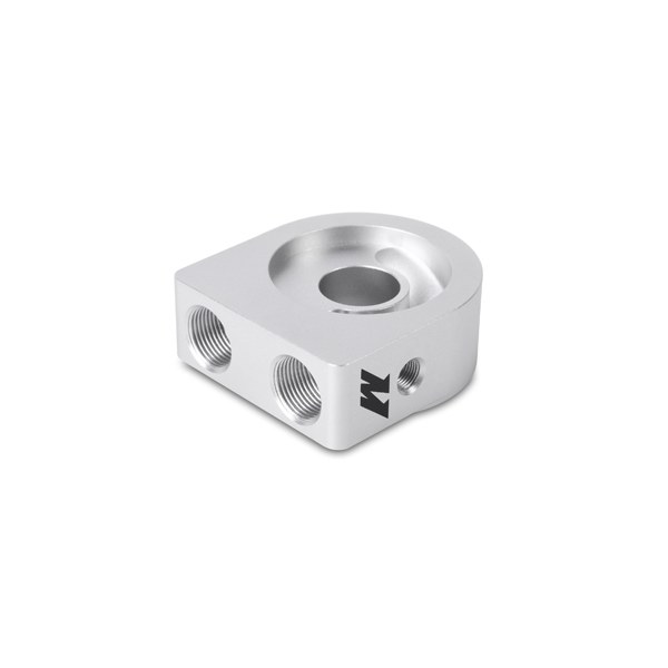 Mishimoto Oil Cooler Adapter, Sandwich, 1.11 Inch Thick, 20 Millimeter X 1-1/2 Inch Inlet/ Outlet Port, With Rubber O-Ring/ Two NPT Plugs – MMOP-SP