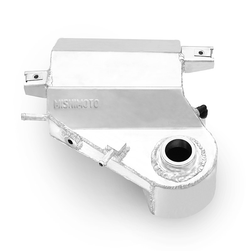 Mishimoto Radiator Overflow Tank, Polished, Silver, Aluminum, With One Aluminum Expansion Tank/ Sight Tube – MMRT-F2D-03P