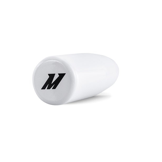 Mishimoto Shifter Knob, Manual Transmission, Ergonomic, 1.23 Inch Diameter X 3.42 Inch Overall Height, White, Steel, Without Button – MMSK-WH