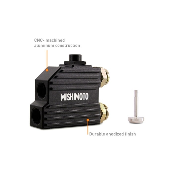 Mishimoto Transmission Oil Cooler Bypass Valve, 2 Inlet/ 2 Outlet Port, Aluminum – MMTC-RAM-TBV