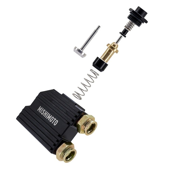 Mishimoto Transmission Oil Cooler Bypass Valve, 2 Inlet/ 2 Outlet Port, Aluminum – MMTC-RAM-TBV