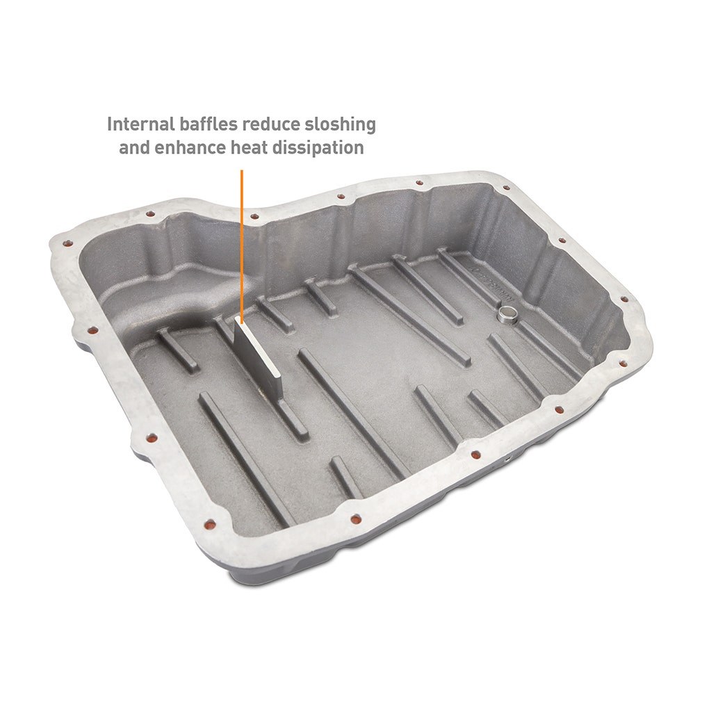 Mishimoto Auto Trans Oil Pan, 68RFE Transmission, 2.6 Quarts Capacity, Gunmetal Gray Powder Coated, Aluminum – MMTP-RAM-07