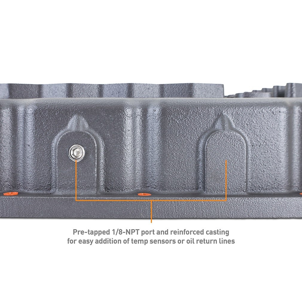 Mishimoto Auto Trans Oil Pan, 68RFE Transmission, 2.6 Quarts Capacity, Gunmetal Gray Powder Coated, Aluminum – MMTP-RAM-07