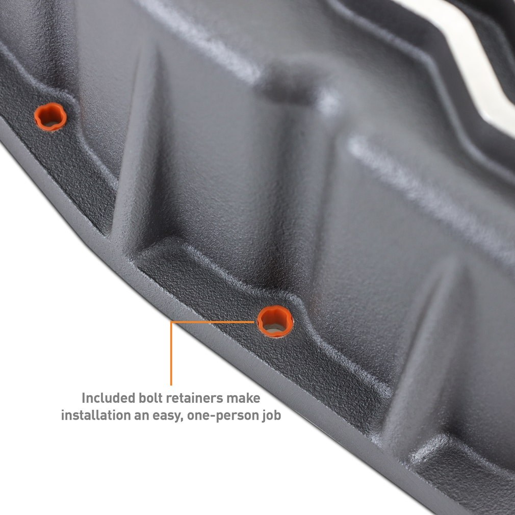 Mishimoto Auto Trans Oil Pan, 68RFE Transmission, 2.6 Quarts Capacity, Gunmetal Gray Powder Coated, Aluminum – MMTP-RAM-07