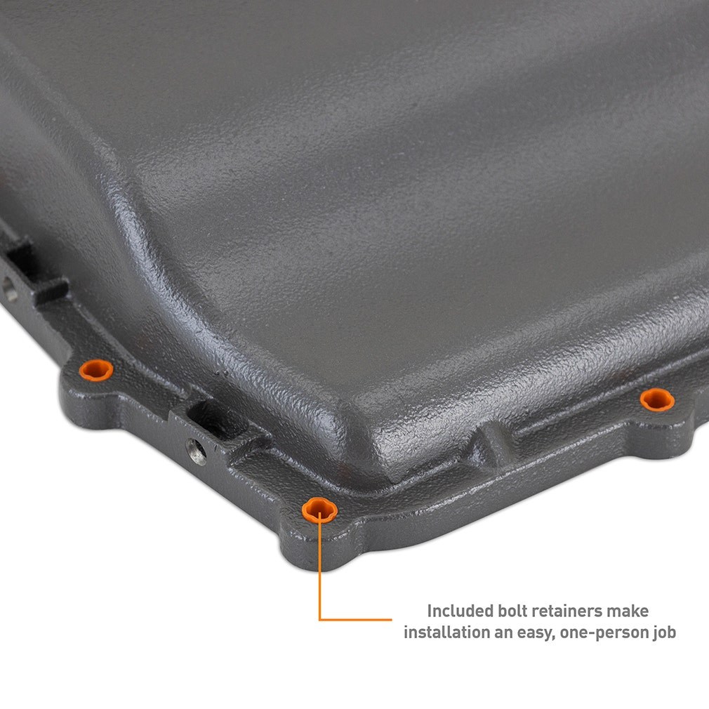 Mishimoto Auto Trans Oil Pan, 10R60/10R80 Transmissions, 2.08 Quarts Capacity, Gunmetal Gray Powder Coated, Aluminum – MMTP-RGR-19