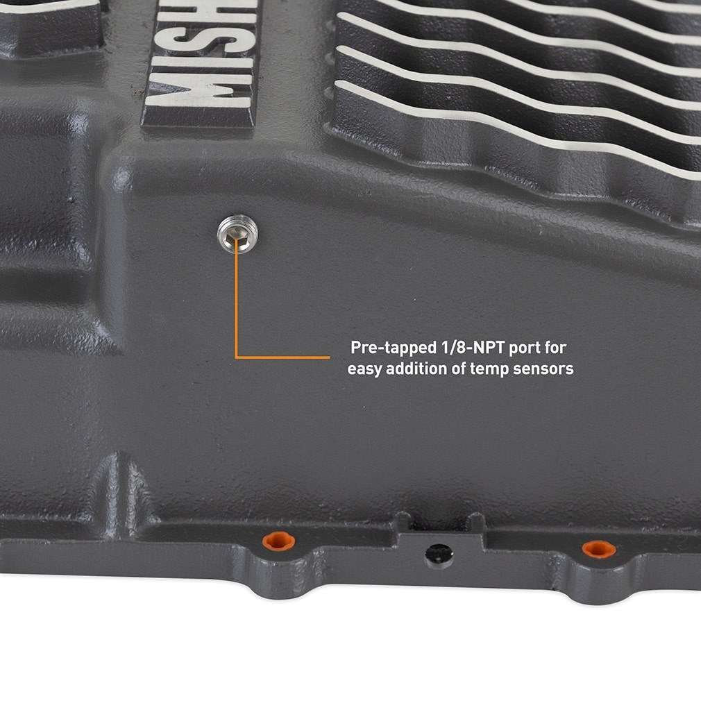 Mishimoto Auto Trans Oil Pan, 10R60/10R80 Transmissions, 2.08 Quarts Capacity, Gunmetal Gray Powder Coated, Aluminum – MMTP-RGR-19
