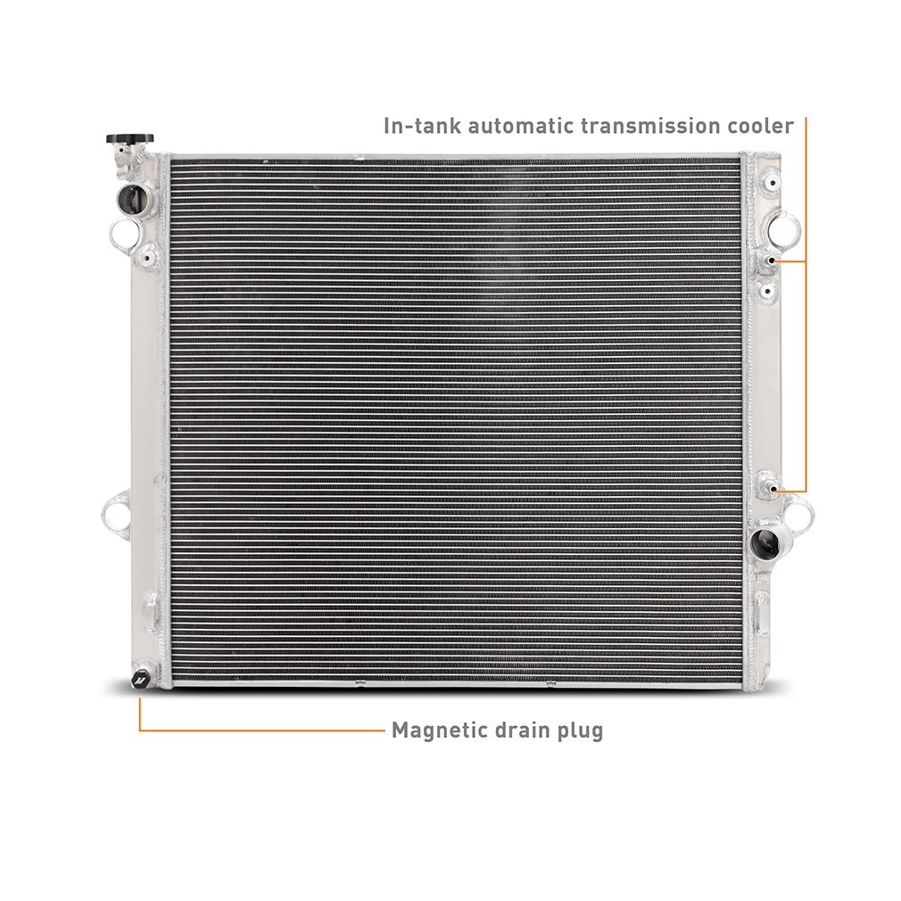 Mishimoto Radiator, 25.59 Inch Length X 23-1/2 Inch Height X 1.57 Inch Depth Core Dimension, Single Core Row, Aluminum – MMRAD-4RUN-03