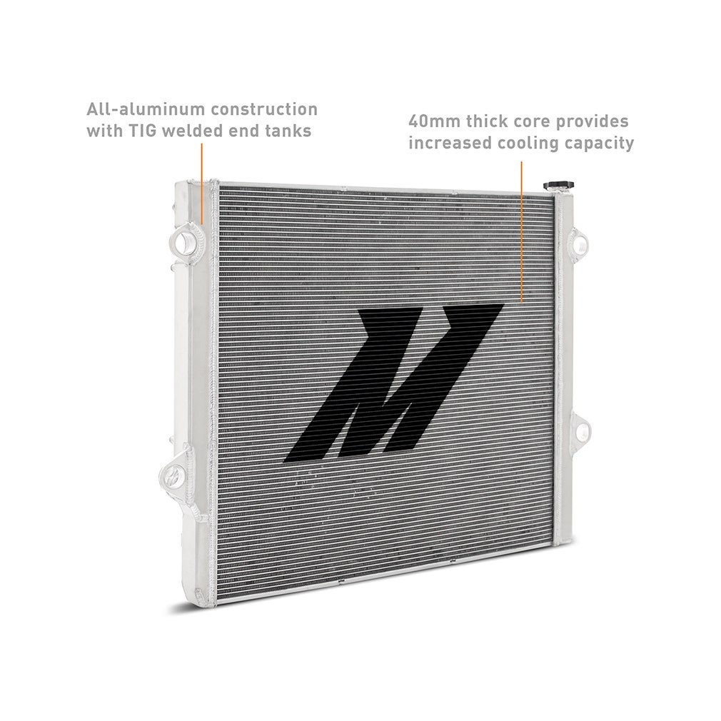 Mishimoto Radiator, 25.59 Inch Length X 23-1/2 Inch Height X 1.57 Inch Depth Core Dimension, Single Core Row, Aluminum – MMRAD-4RUN-03