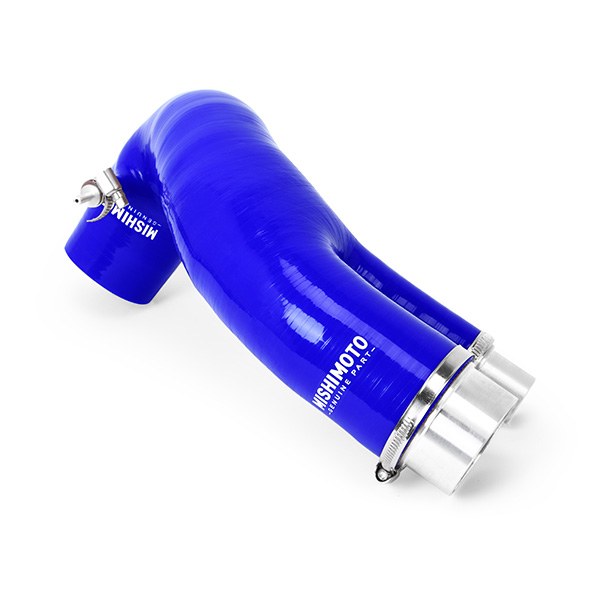 Mishimoto Turbocharger Inlet Hose, Blue, Silicone, Withstands Up to 330 Degrees Fahrenheit, With Hose/ Four Worm Gear Clamps – MMHOSE-MS3-07TIHBL