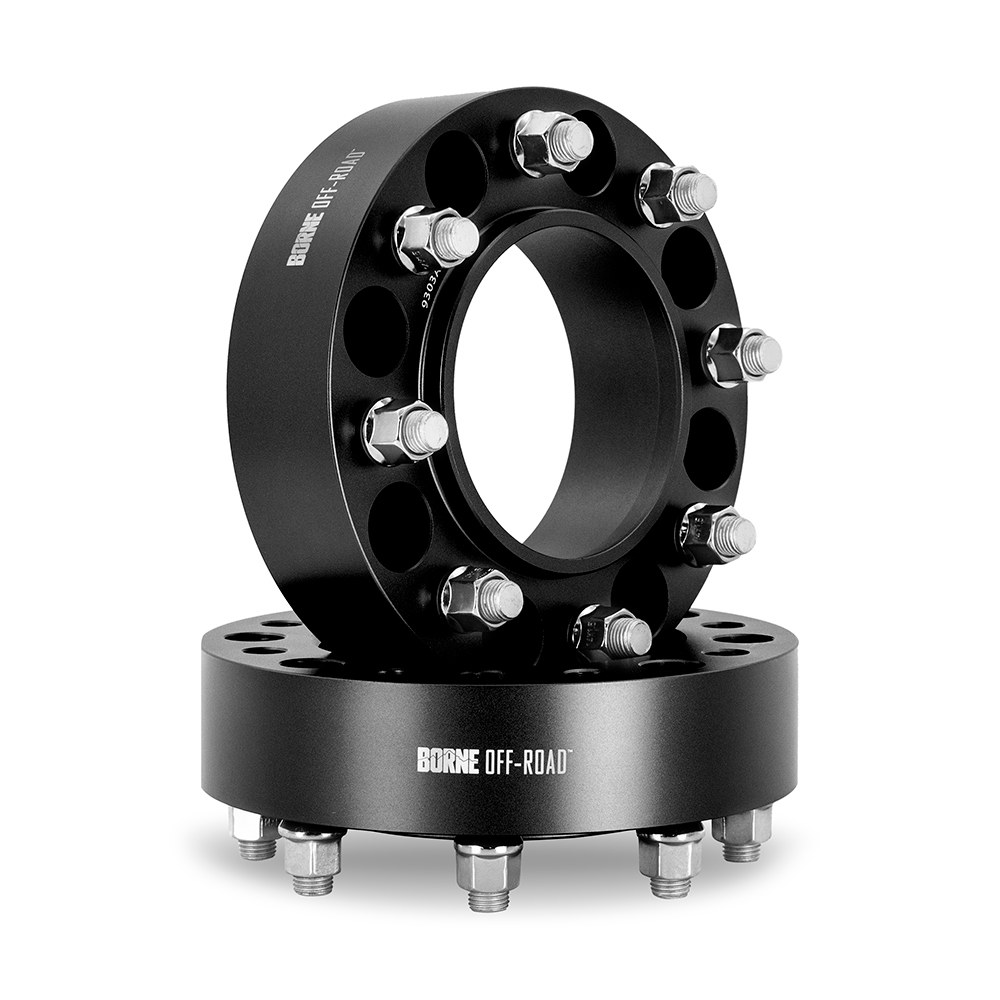 Mishimoto Wheel Spacer, 6 X 139.7 Millimeter Bolt Pattern, 50 Millimeter/ 2 Inch Thickness, Wheel Stud Mount, Hub Centric Mounting – BNWS-001-500BK