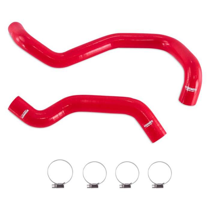 Mishimoto Radiator Hose, Red, Silicone, 1.25 Inch HOSE1 and 1.41 Inch Hose 2 Inner Diameter – MMHOSE-RGR-19RD