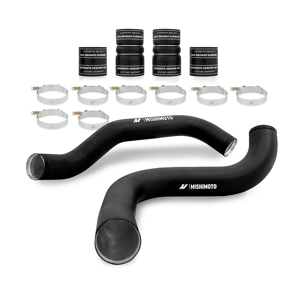 Mishimoto Turbocharger Intercooler Pipe, Powder Coated Finish, Wrinkle Black, Aluminum – MMICP-F2D-99KWBK