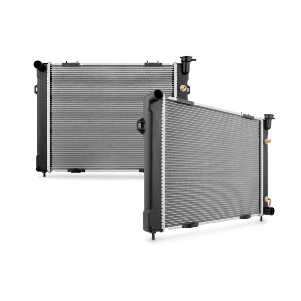 Mishimoto Radiator, Crossflow, Aluminum Core with Plastic Tanks, With Transmission Cooler, Single – R1394
