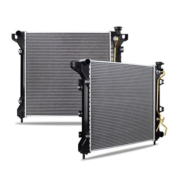 Mishimoto Radiator, 22-1/2 Inch Length X 22 Inch Height X 1-1/4 Inch Depth, Single Core Row, Crossflow, Aluminum Core – R1905-AT