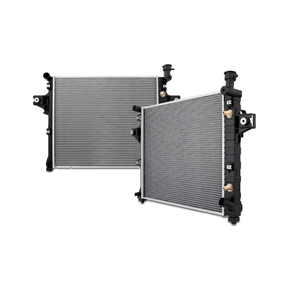 Mishimoto Radiator, Crossflow, Aluminum Core with Plastic Tanks, With Transmission Cooler, Single – R2336