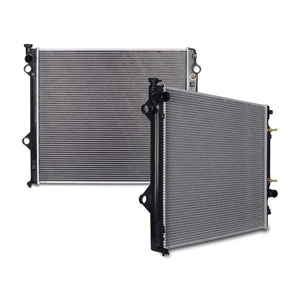Mishimoto Radiator, 23-1/4 Inch Length X 25-9/16 Inch Height X 1-7/16 Inch Depth Core Dimension, Dual Core Rows, Crossflow, Aluminum Core – R2581-AT