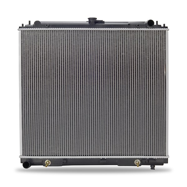 Mishimoto Radiator, 23-5/8 Inch Length X 27.2 Inch Height X 1-1/4 Inch Depth Core Dimension, Downflow, 1-3/8 Inch Inlet X 1-3/8 Inch Outlet – R2807-AT