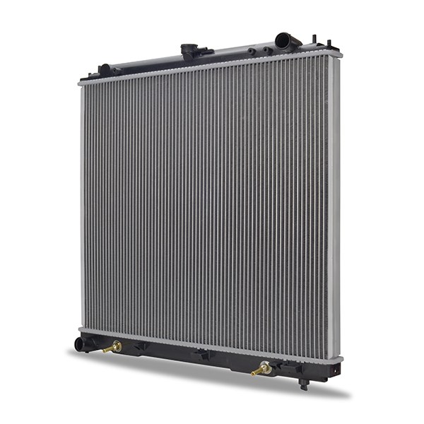 Mishimoto Radiator, 23-5/8 Inch Length X 27.2 Inch Height X 1-1/4 Inch Depth Core Dimension, Downflow, 1-3/8 Inch Inlet X 1-3/8 Inch Outlet – R2807-AT