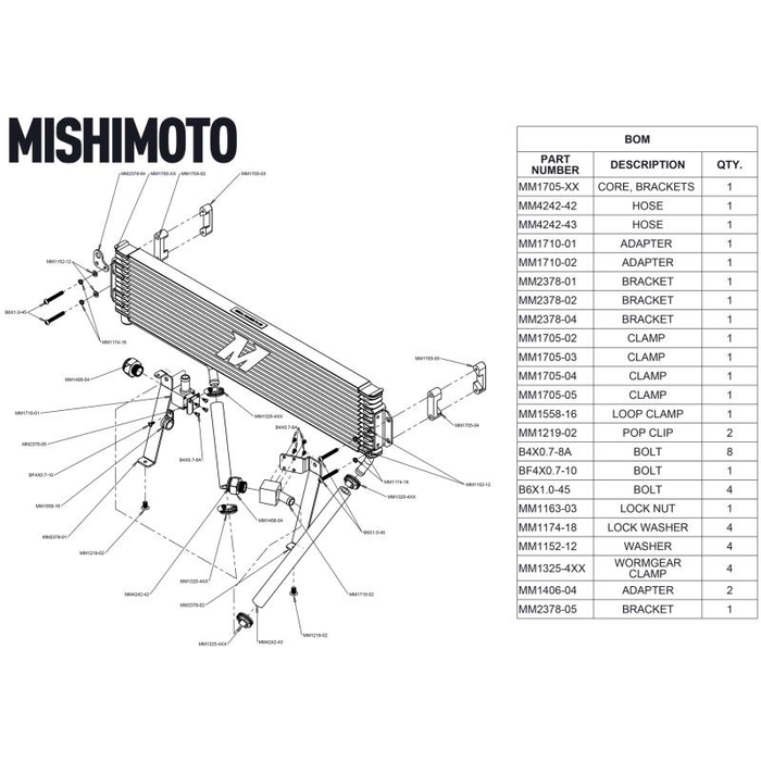 Mishimoto Fluid Cooler, Transmission Fluid, 27.95 Inch Length X 5.78 Inch Height X 1.25 Inch Depth Core Dimension, 13 Row Cooler – MMTC-DMAX-17SL