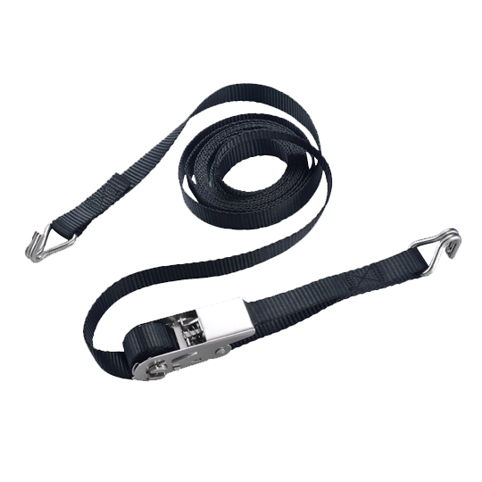 Milemarker Tie Down Strap, Cargo Tie Down, 12 Foot Length X 1 Inch Width, With Ratchet, 1100 Pound Break Strength, J Hook on Both Ends – 1710122