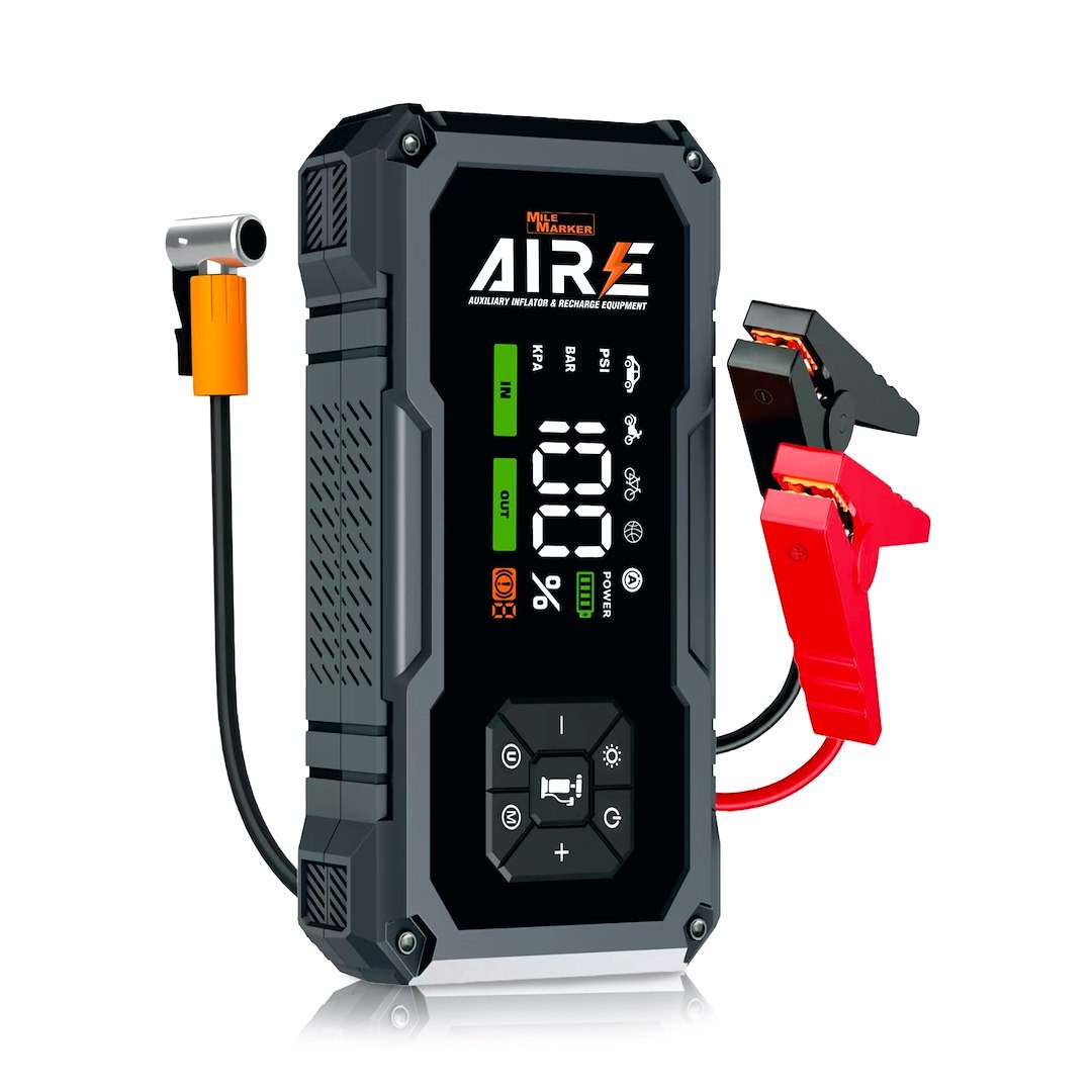 Milemarker Battery Jump Starter, Aire, Provide Auxiliary Power to Start a Vehicles/ Power Electronics and Charging Mobile Devices – 32014