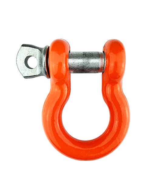 Milemarker D-Ring, 5/8 Inch Pin, 6500 Pound Weight Rating, Powder Coated, Orange, Alloy, Single – 60-50158