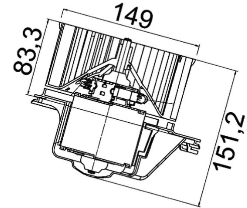 Clevite 77 Heater Fan Motor, Behr®, Without Integrated Regulator, With Cage – AB 148 000P