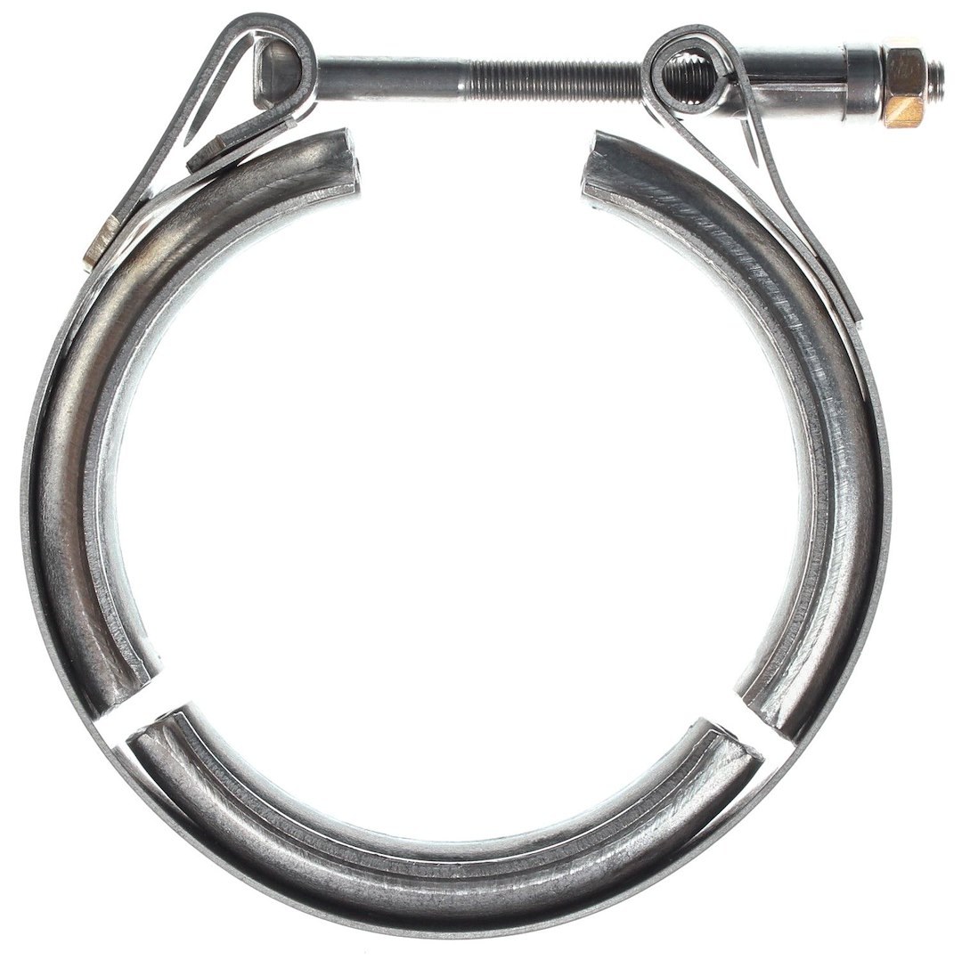 Clevite 77 Exhaust Clamp, V-Band, 3-1/2 Inch Inside Diameter, Steel, With Gasket, Single – B33487