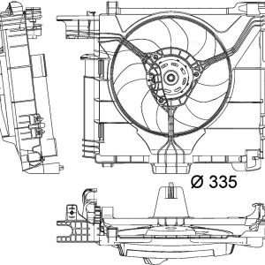Clevite 77 Cooling Fan, Behr®, 7 Blade, Without Shroud – CFF 211 000P