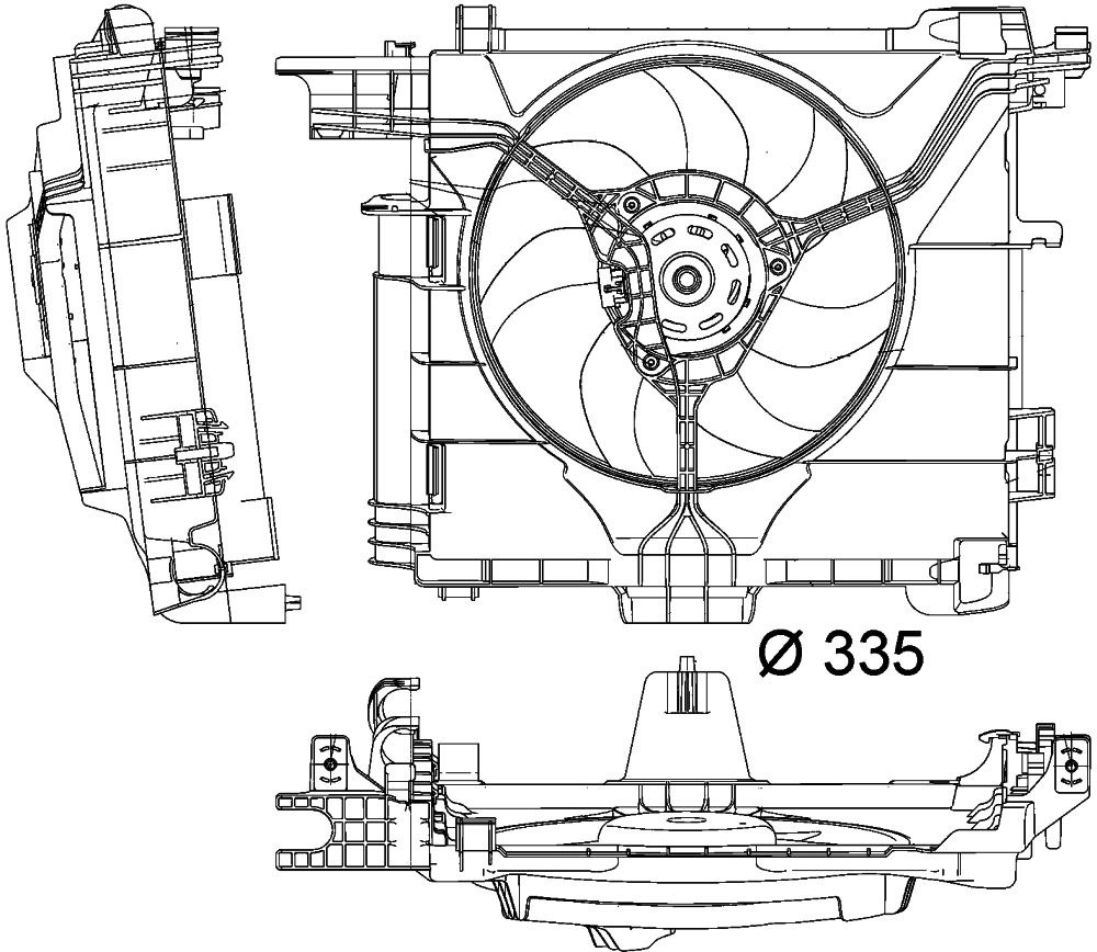 Clevite 77 Cooling Fan, Behr®, 7 Blade, Without Shroud – CFF 211 000P