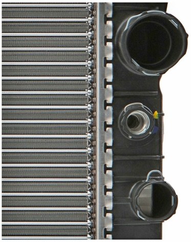Clevite 77 Radiator, Behr®, Glass Fiber-Reinforced Polyamide Tank/ Aluminum Core, With Mechanically Jointed Cooling Fins – CR 512 000P