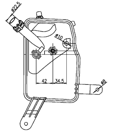 Clevite 77 Coolant Reservoir, Behr® – CRT 205 000S