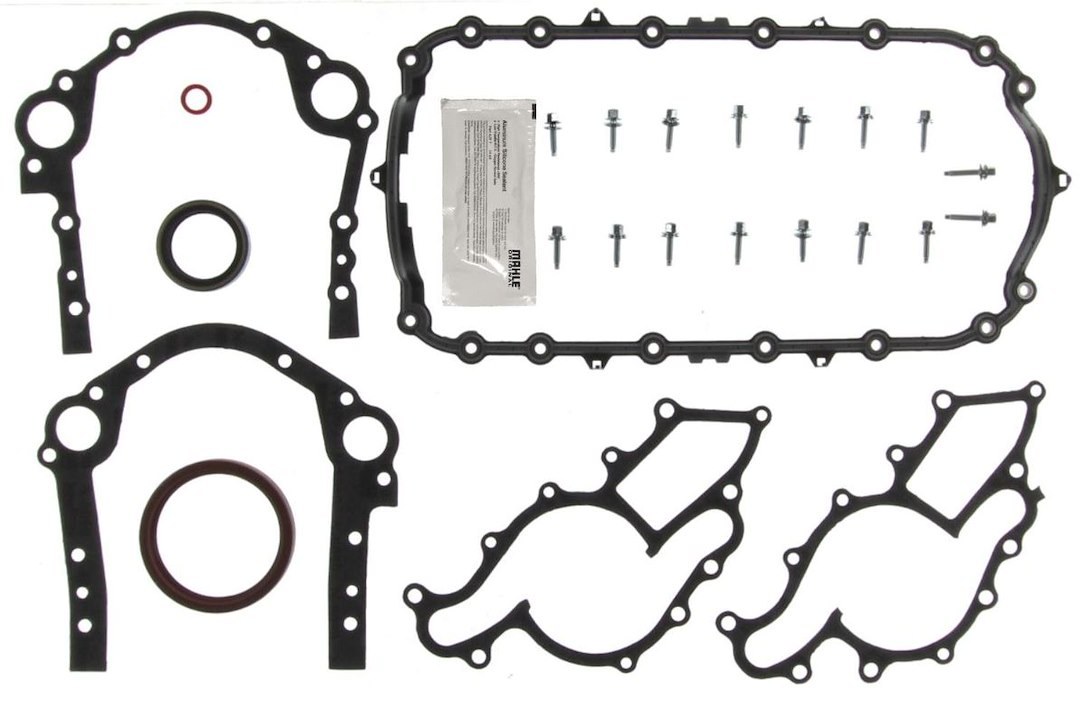 Clevite 77 Engine Gasket Set, Set of 8, With Timing Cover Gaskets/ Water Pump Gasket/ Rear Main Seal/ Oil Pan Gasket/ Miscellaneous Gaskets – CS5891