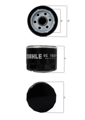 Clevite 77 Oil Filter, Canister Style, Black – OC 1824