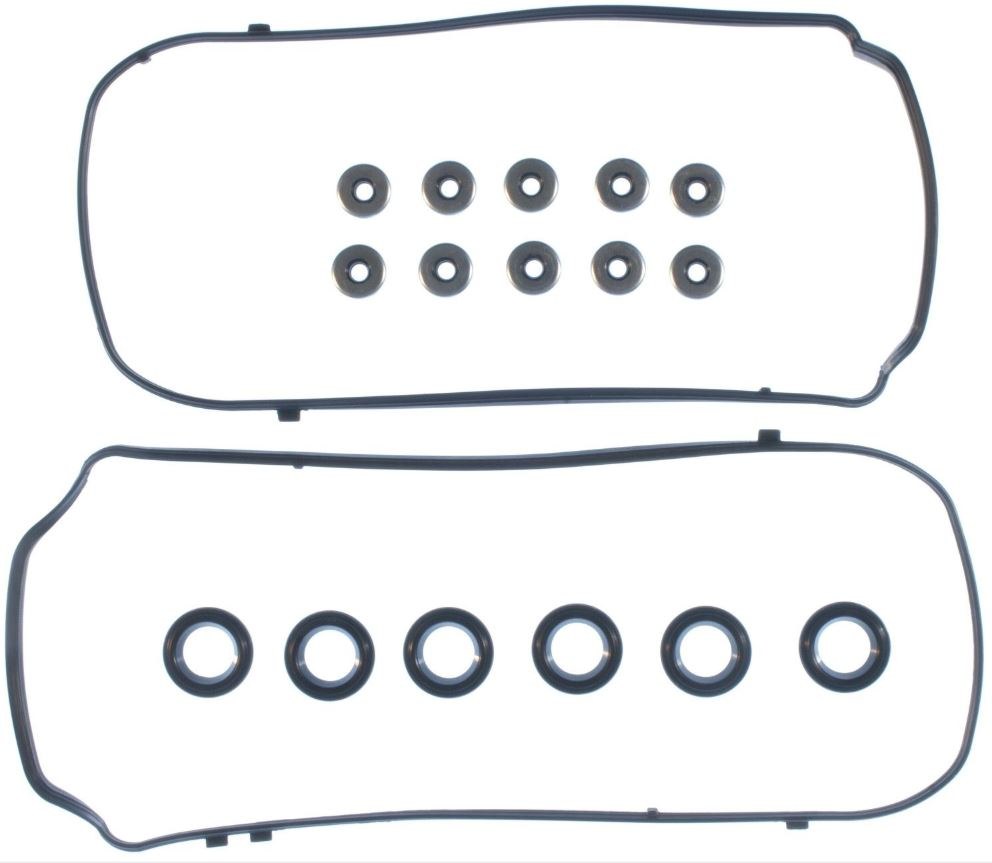 Clevite 77 Valve Cover Gasket, Molded Rubber, 0.37 Inch Thickness, With Spark Plug Tube Seal/ Valve Cover Grommets – VS50558