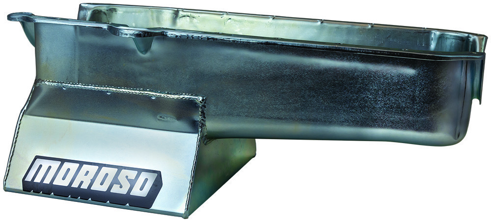 Moroso Oil Pan, For Use with 1986 and Newer Small Block Chevy Engines, Street/ Strip, 7 Quarts, Without Windage Tray, Right Side Dipstick – 20205