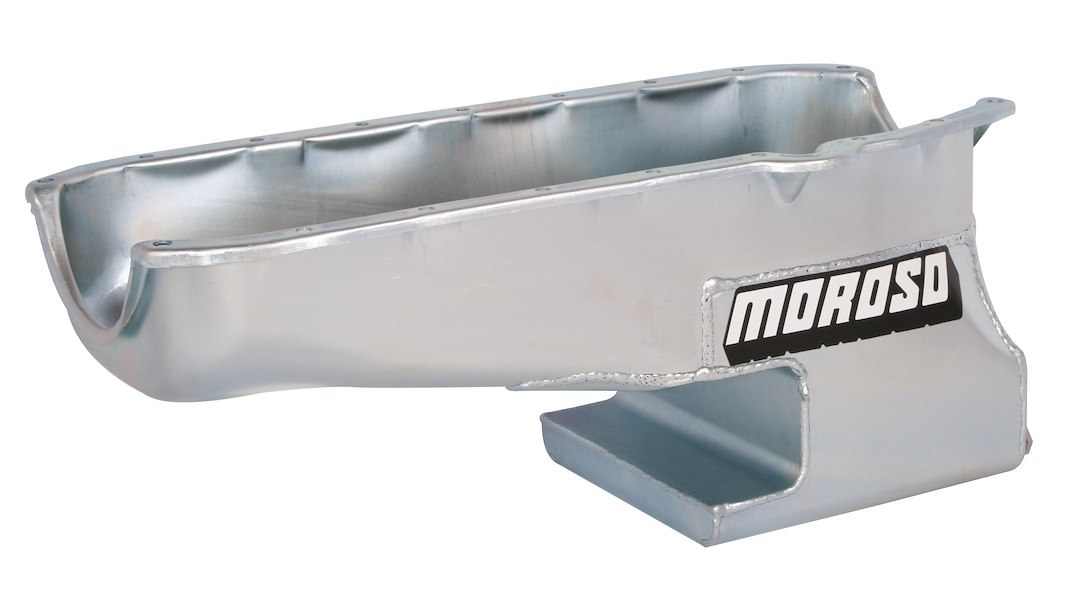 Moroso Oil Pan, Street Strip, For Use with 1980 and Earlier Small Block Chevy Engines, 6 Quarts, Without Windage Tray, Left Side Dipstick – 20211