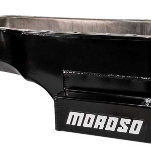 Moroso Oil Pan, Street Strip, For Use with Ford 351W Engine Blocks Without Front and Rear 4 Bolt Main Caps, 7 Quart Capacity, Front Sump – 20507