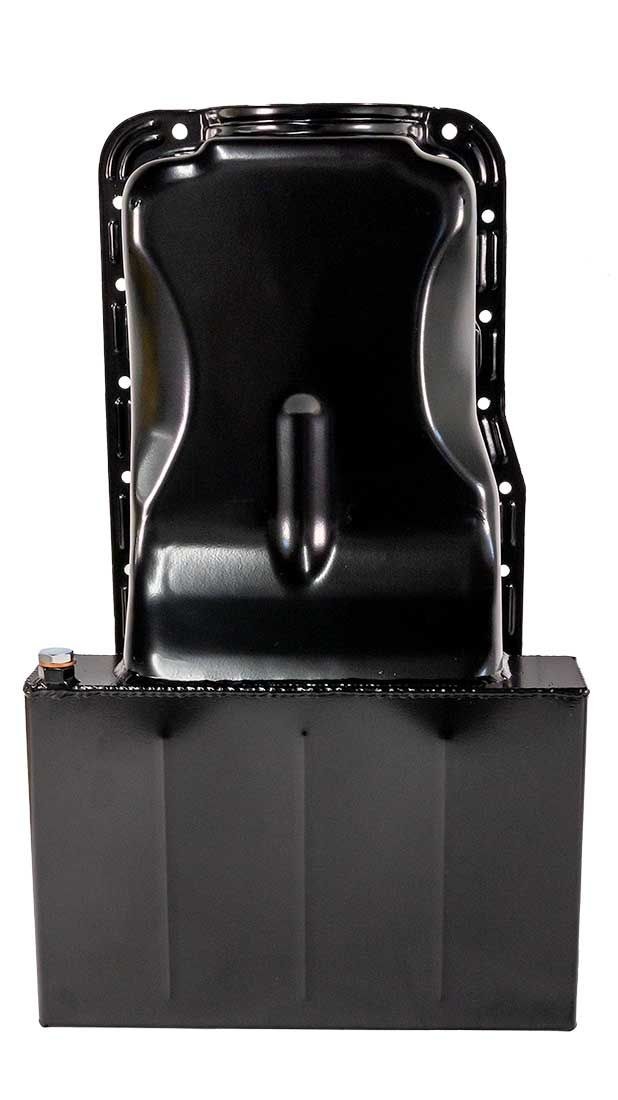 Moroso Oil Pan, Street Strip, For Use with Ford 351W Engine Blocks Without Front and Rear 4 Bolt Main Caps, 7 Quart Capacity, Front Sump – 20507