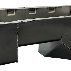 Moroso Oil Pan, For Use with Ford Small Block 289-302 Engines, 6 Quarts, Rear Wet Sump, 9 Inch Deep Sump, With Baffle, Powder Coated, Black – 20542