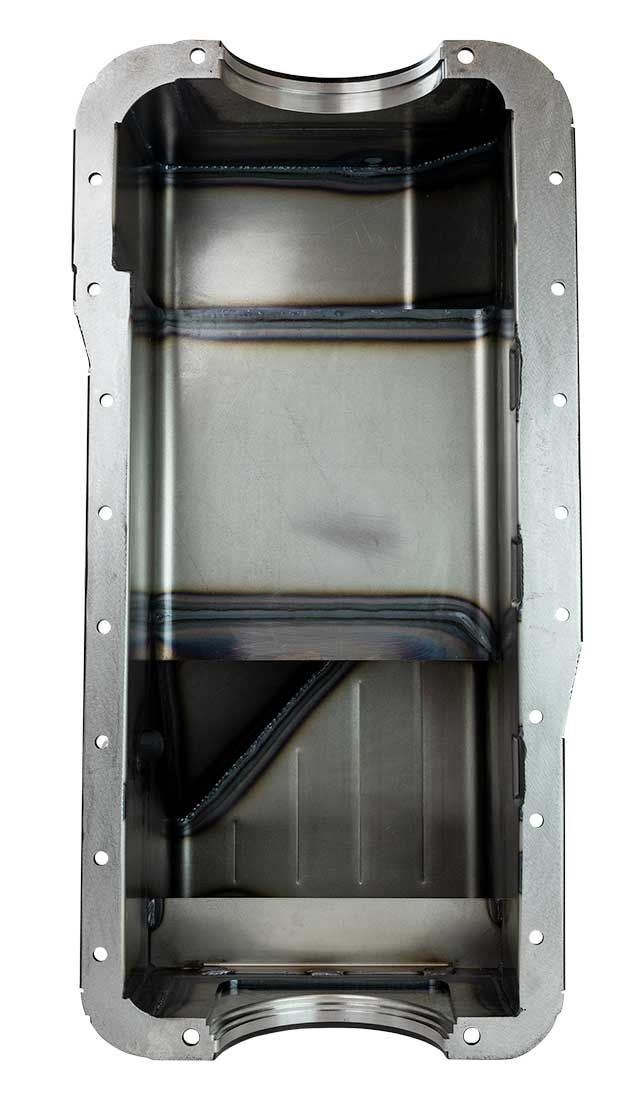 Moroso Oil Pan, For Use with Ford Small Block 289-302 Engines, 6 Quarts, Rear Wet Sump, 9 Inch Deep Sump, With Baffle, Powder Coated, Black – 20542