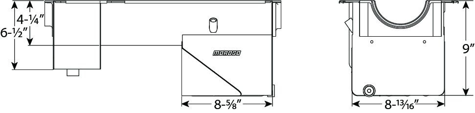 Moroso Oil Pan, For Use with Ford Small Block 289-302 Engines, 6 Quarts, Rear Wet Sump, 9 Inch Deep Sump, With Baffle, Powder Coated, Black – 20542