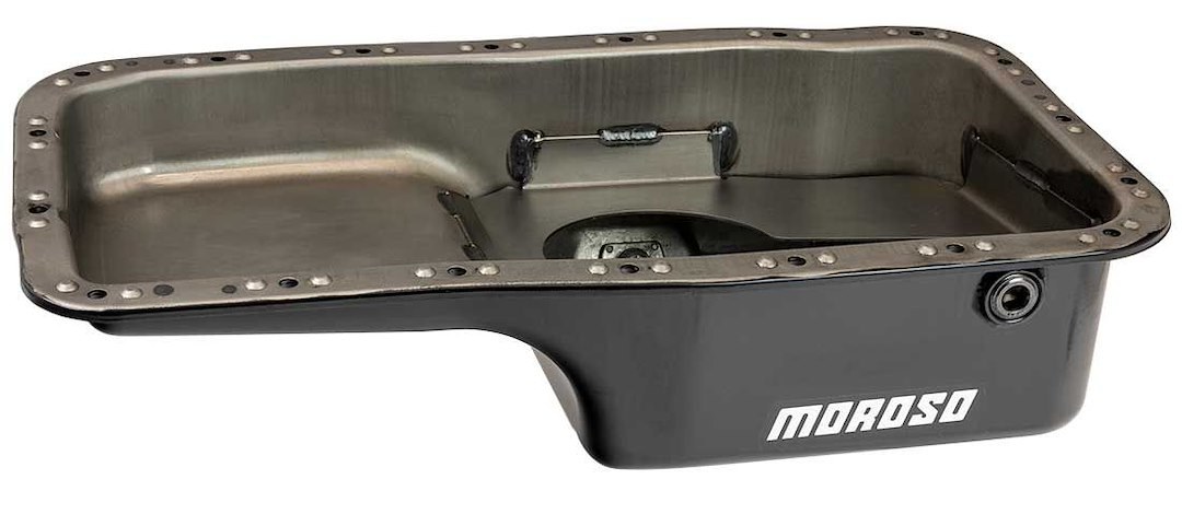 Moroso Oil Pan, For Use with Acura/ Honda B-Series Engines, Street/ Strip, 4 Quart, Wet Sump, 6 Inch Sump Depth, With Baffle, Powder Coated – 20911