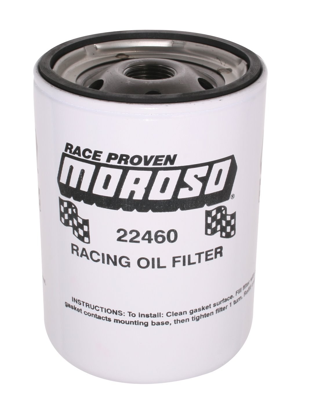 Moroso Oil Filter, Engine Oil Filter, Steel Mesh, 27 Microns, Canister – 22460