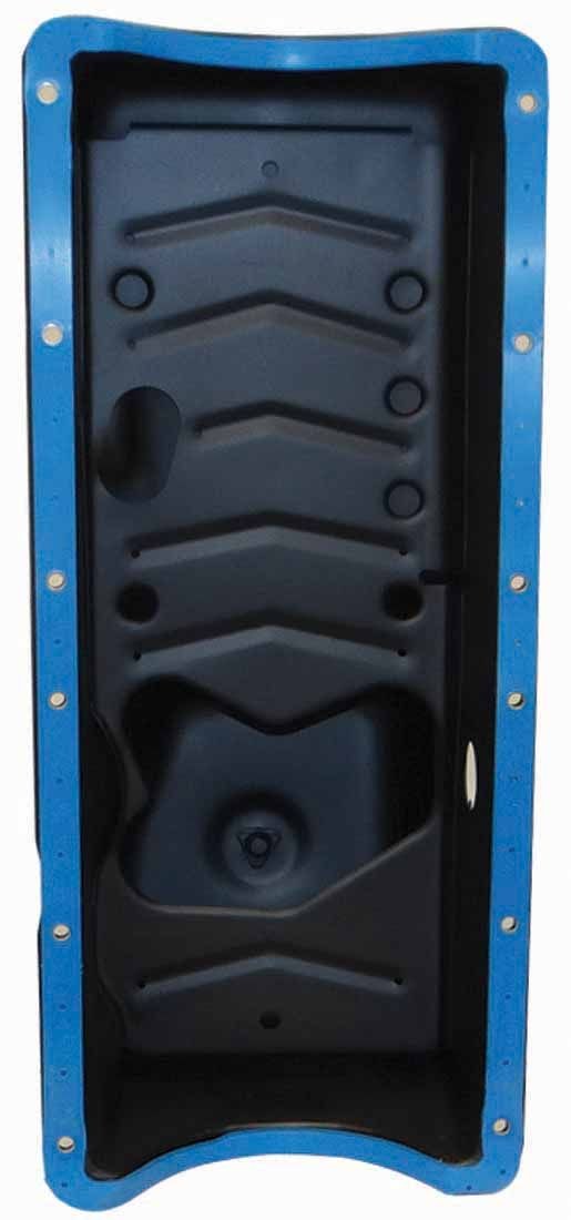 Moroso Oil Pan, For Use with Ford 7.3L Powerstroke Engines, Street, Gloss Black Powdercoated, 16 Gauge Steel – 27336