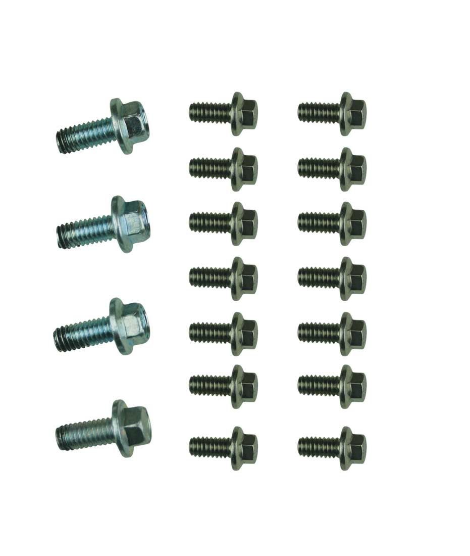 Moroso Oil Pan Bolt Set, Sbc, GM 90 Degree V6, and All Olds V8, Hex Head, Cadmium Plated, Grade 8 Steel – 38551